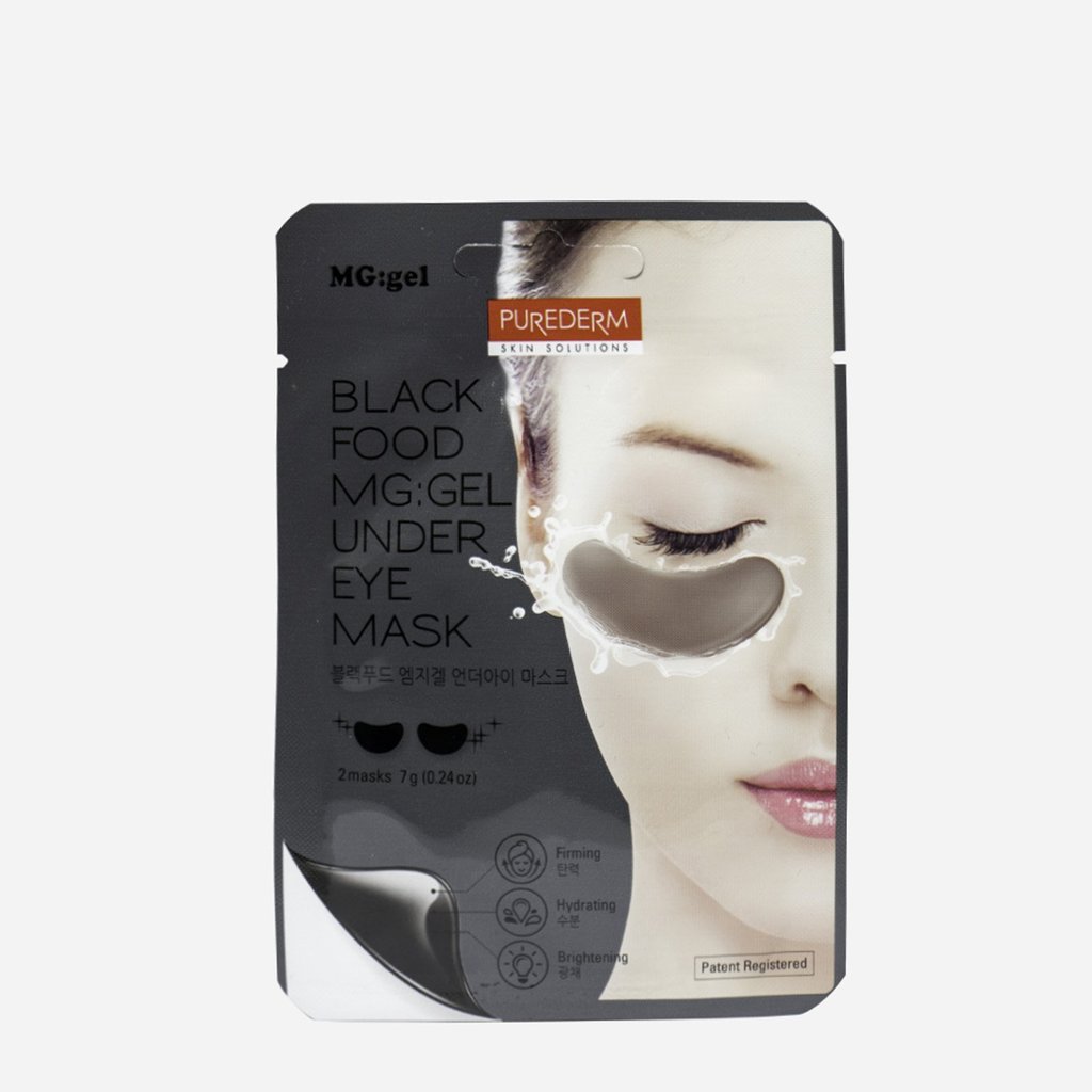 PUREDERM Black Food MG:gel Under Eye Mask 1sheet